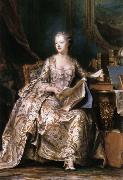 LA TOUR, Maurice Quentin de Portrait of Madame de Pompadour oil on canvas